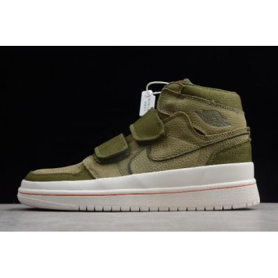 Nike Air Jordan 1 High Double Strap Zeytin Yeşili Basketbol Ayakkabısı Türkiye - IK5ACBQ2